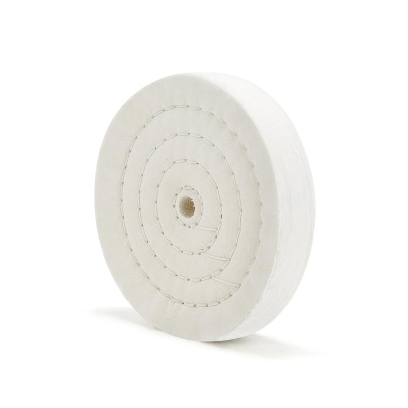SCOTTCHEN Cotton Buffing Wheel 6 inch Extra Thick Spiral Sewn Polishing Pad for Bench Grinder Tool with 1/2" Arbor Hole(70 Ply) 1PCS - Image 1